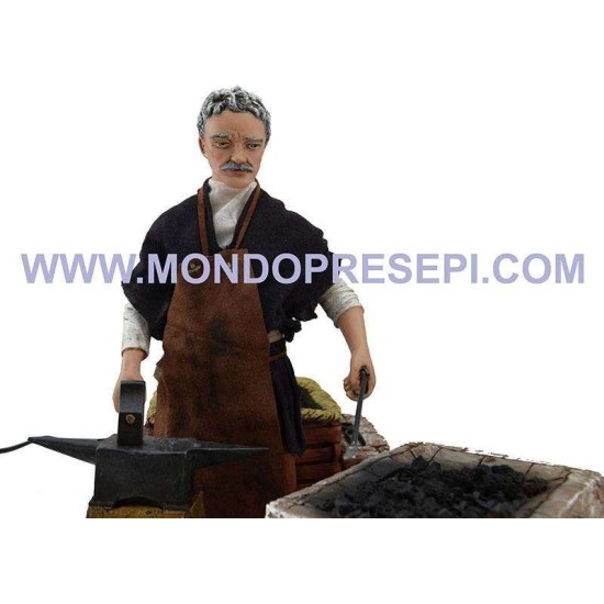 Fabbro cm 30 con doppio movimento Mondo Presepi