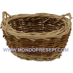 Cesta de mimbre con 2 asas de 10 cm Mundo Belenes