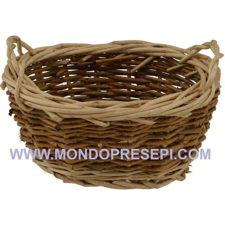 Cesta de mimbre con 2 asas de 10 cm Mundo Belenes