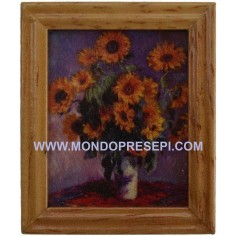 Cuadro con girasoles 4,8x5,8 cm Mundo Belenes