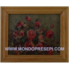 Quadro con fiori 5,8x4,8 cm Mondo Presepi