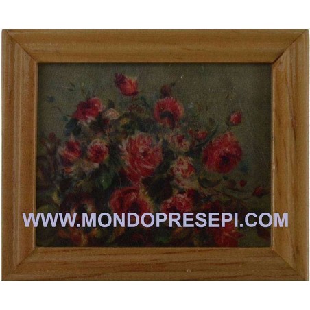 Quadro con fiori 5,8x4,8 cm Mondo Presepi