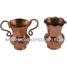 Set of 2 jars, copper h. 3 cm
