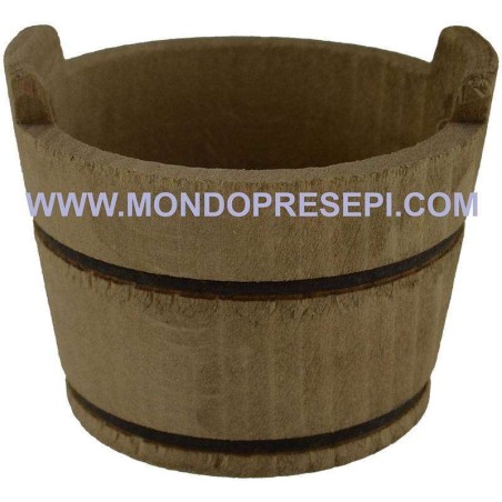 Tinozza in legno con manici ø 4,5 cm Mondo Presepi