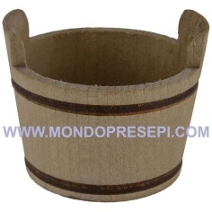 Tina de madera con asas ø 5,5 cm Mundo Pesebres