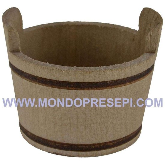 Tina de madera con asas ø 5,5 cm Mundo Pesebres