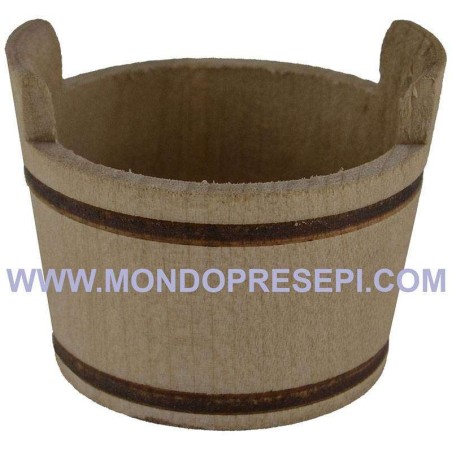 Tina de madera con asas ø 5,5 cm Mundo Pesebres