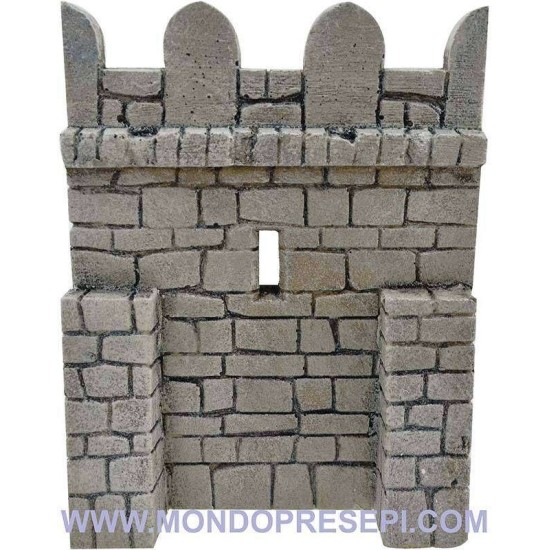 Fondo de resina con piedras de 13x9x17 cm de altura para muro de castillo.