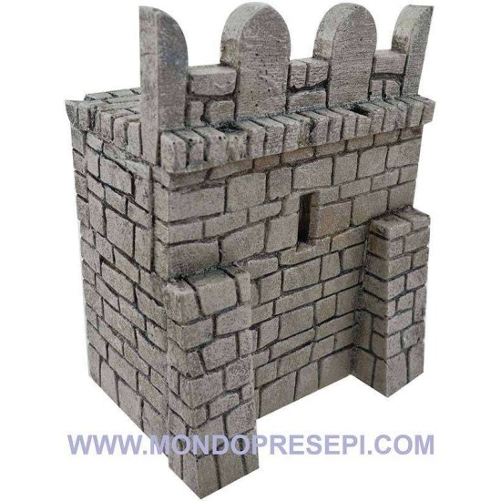 Fondaco in resina con pietre cm 13x9x17 h. per mura castello