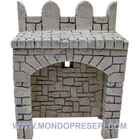 Fondo de resina con piedras de 13x9x17 cm de altura para muro de castillo.