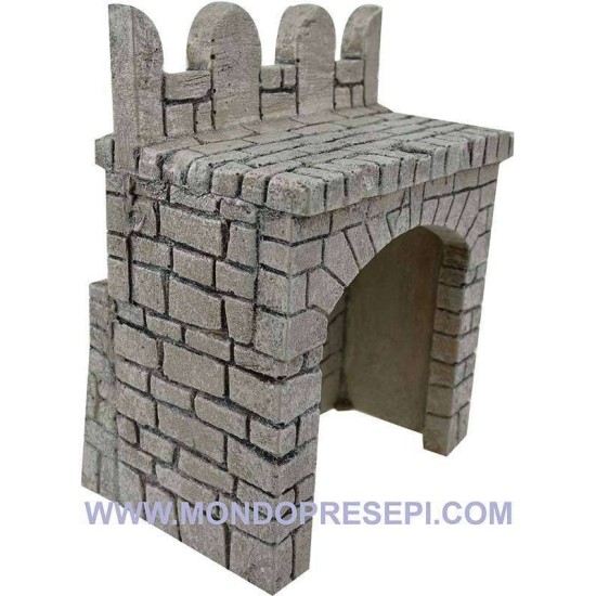 Fondaco in resina con pietre cm 13x9x17 h. per mura castello