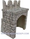 Fondaco in resina con pietre cm 13x9x17 h. per mura castello