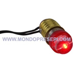 Led E10 rosso con portalampade e spinetta Mondo Presepi 2