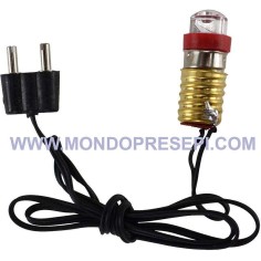 Led E10 rosso con portalampade e spinetta Mondo Presepi