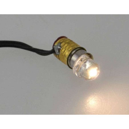 Led E5,5 blanco luz cálida con portalámparas y clavija Mondo