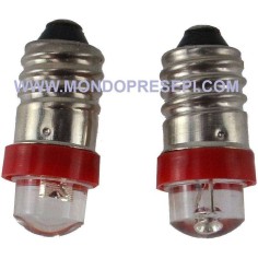 Juego de 2 luces LED roja difusa 3-3,5v. E10 Mundo Belenes