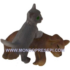 Cane e gatto cm 3 Mondo Presepi 2