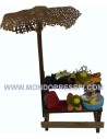Banco del pesce con ombrellone cm 8x5x5 h. Mondo Presepi