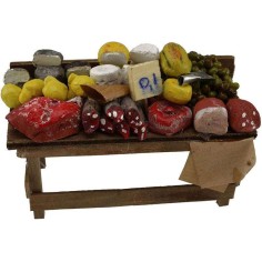 Banco salumi e formaggi cm 12x6x5,5 h. Mondo Presepi