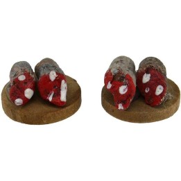 Set of 2 cutting boards with salami ø 1.8 cm
