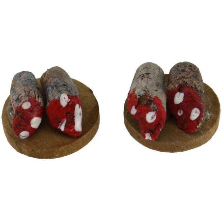 Set 2 taglieri con salami ø 1,8 cm Mondo Presepi