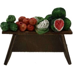 Banco de frutas pesebre cm 8x2,5x4 h. 