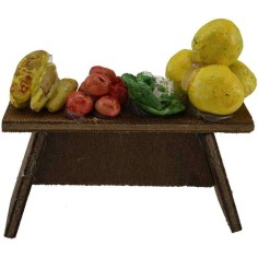Banco de frutas para belén de 8x2,5x4 cm h. - Artículos para belén Mondo 2