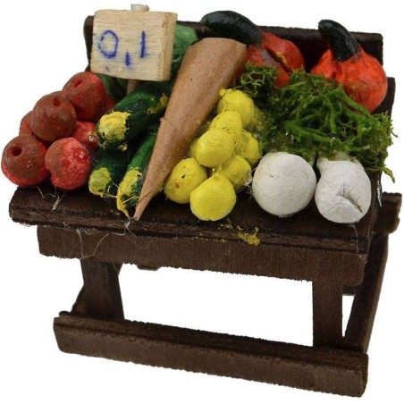 Banco frutta e verdura cm 6x5x4,5 h. Mondo Presepi