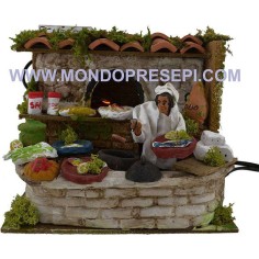 Cuoco con forno funzionante cm 10-11 Mondo Presepi