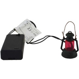 LED nativity lantern with battery holder