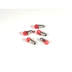 Busta 5 lampadine rosse att. E5,5 - Cod. L05R Mondo Presepi