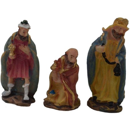 Conjunto de 6 cm de Natividad y Tres Reyes Magos Mundo Pesebres