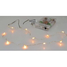 10 Micro LED a pilas luz blanca cálida Mundo Belén 2