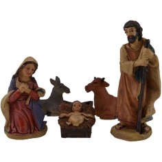 Natività in resina presepe 9 cm Mondo Presepi