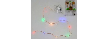 10 Micro LEDs with batteries Multicolor