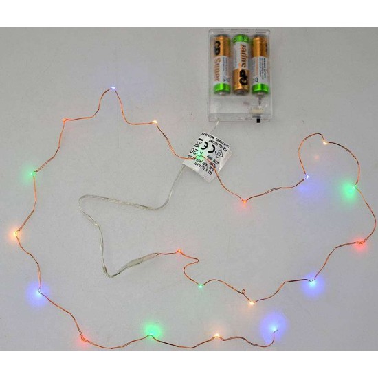 20 Micro LED a pilas Multicolor Mondo Presepi