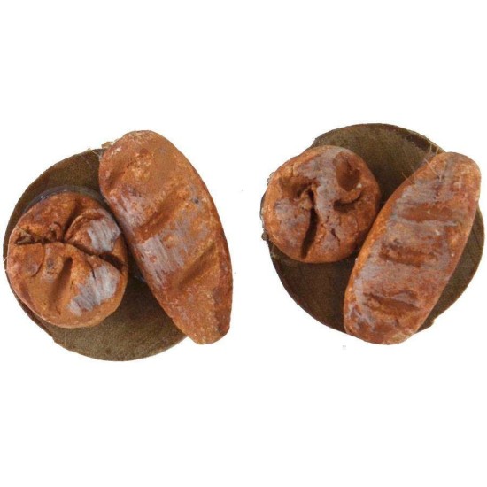 Set 2 taglieri con pane Ø 1,8 cm Mondo Presepi