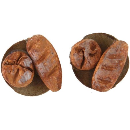 Set 2 taglieri con pane Ø 1,8 cm Mondo Presepi
