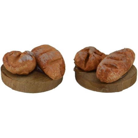 Juego de 2 tablas con pan Ø 1,8 cm Mundo Pesebre