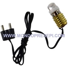 Led E10 Bianco luce caldo con portalampade e spinetta Mondo