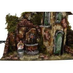 Lavandera en movimiento en la fuente Mondo Presepi 2