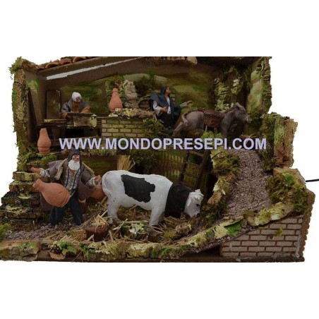 Nativity scene with 4 movements 12 cm