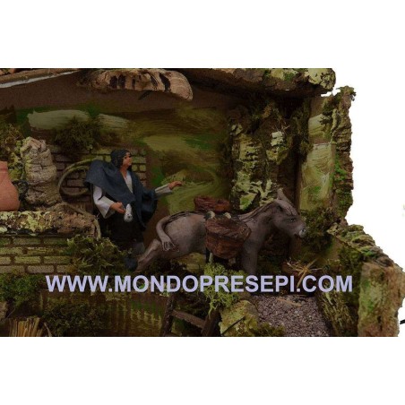 Nativity scene with 4 movements 12 cm