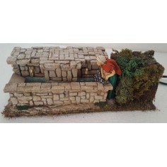 Laundress on the move with wash house