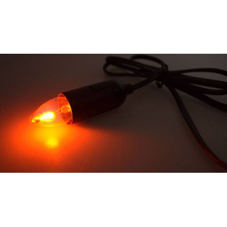 Portalámparas con cable y enchufe + lámpara fuego