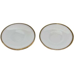 Set of 2 porcelain plates Ø 1.6 cm 2