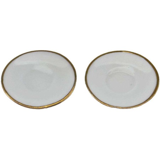 Juego de 2 platos de porcelana Ø 1,6 cm Mundo Pesebres