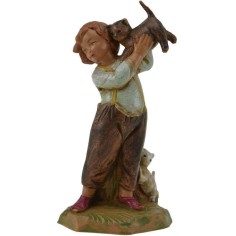 Bambino con gatto 12 cm Fontanini Mondo Presepi