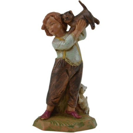 Child with cat 12 cm Fontanini