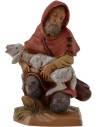 Shepherd sitting with sheep 12 cm Fontanini